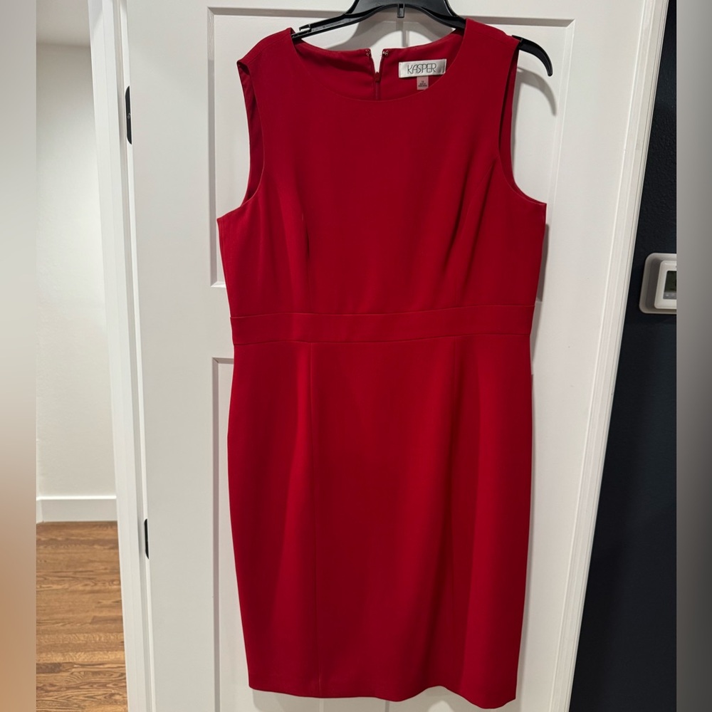 Kasper Red Sleeveless Dress